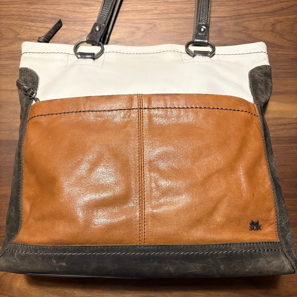 The Sak Distressed Color-Block Tote Bag - image 1
